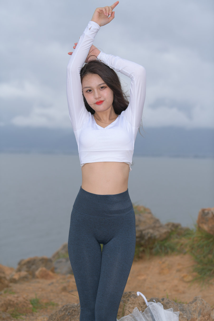 图片[2]-深蓝色瑜伽裤甜美女孩 J1320 514P2V-17.5GB-萌素素