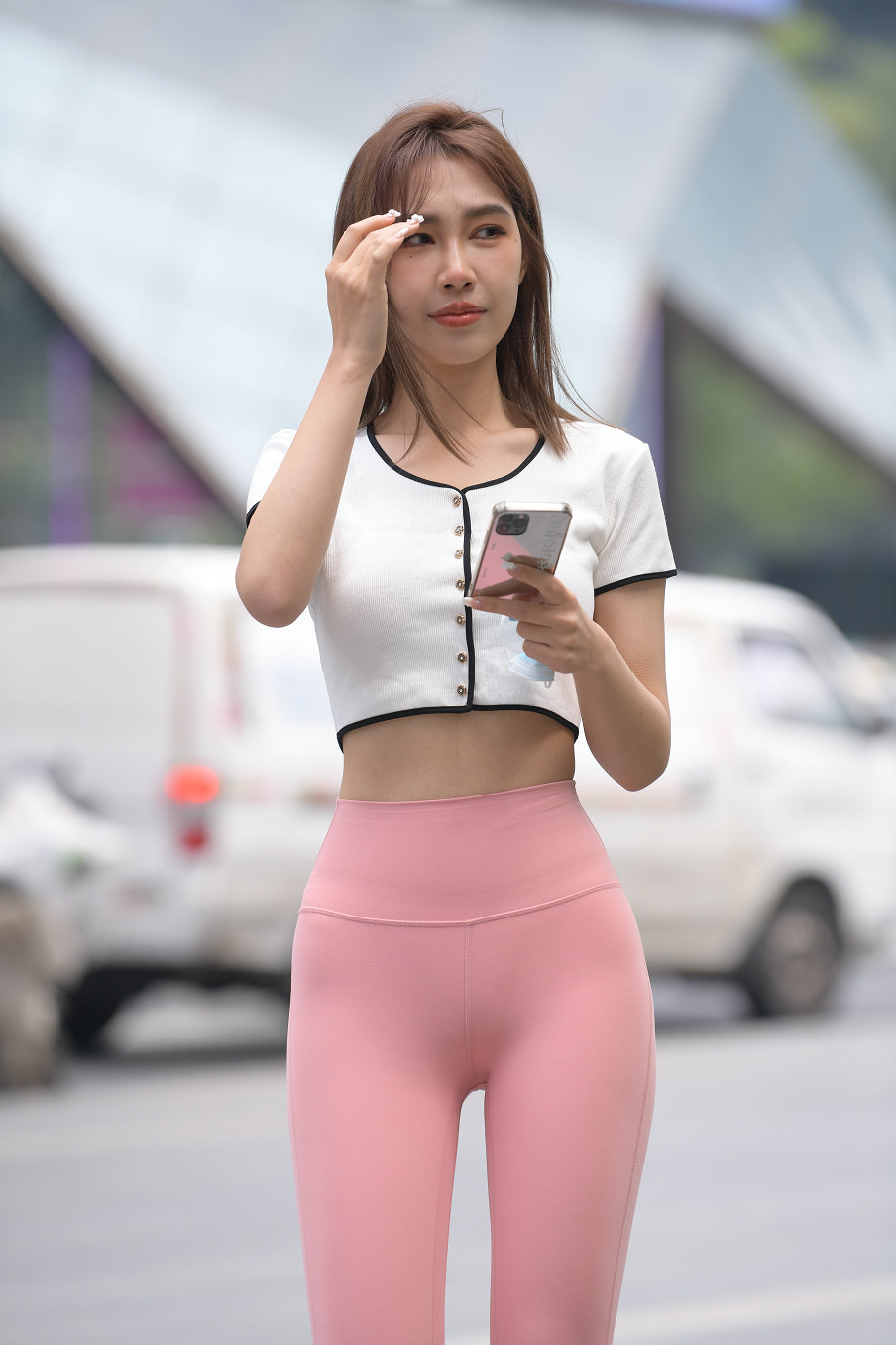 图片[2]-街拍粉色瑜伽裤女孩J2900 645P1V-20.7GB-萌素素