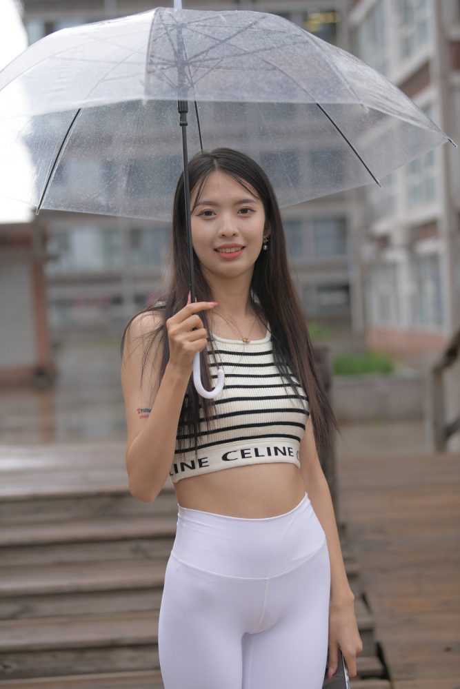 打伞的白色瑜伽裤女孩J2986 622P1V-22.06GB-萌素素