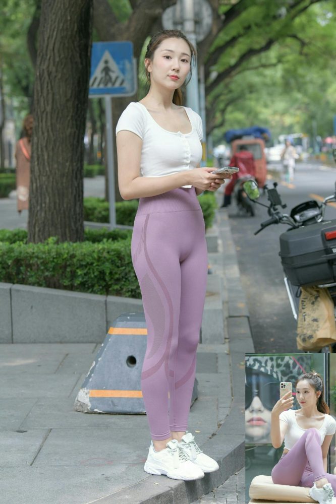 图片[5]-香芋色瑜伽裤高马尾漂亮女孩J2206 545P1V-19.1GB-萌素素