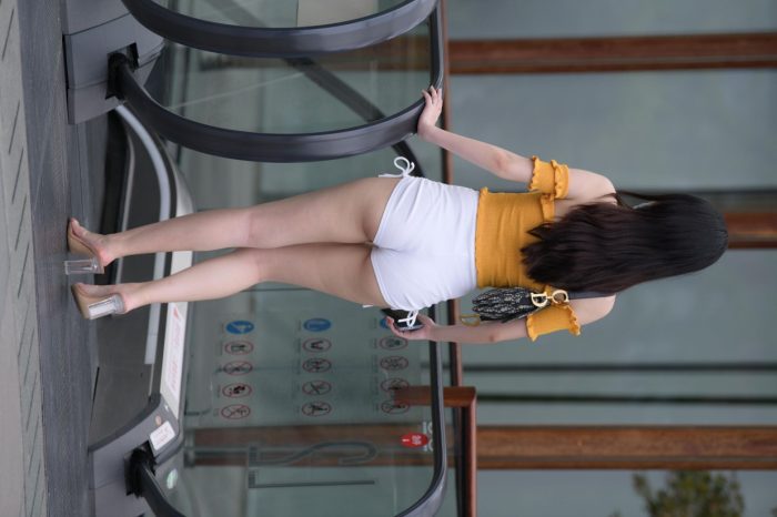 高腰白色短裤的漂亮女孩【767P】00065-萌素素