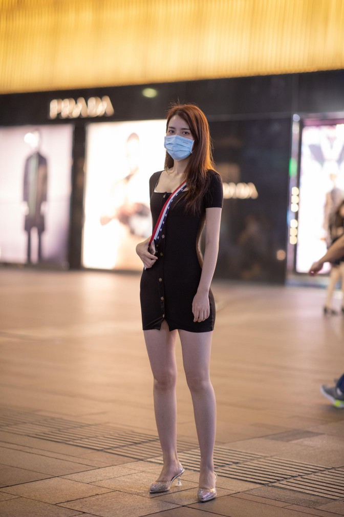图片[4]-逛商场的黑色包臀裙美丽女孩【385P】00050-萌素素