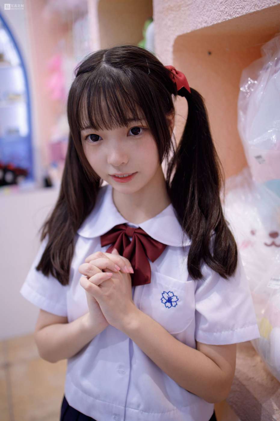图片[4]-眼神好清澈的双马尾白丝女孩【75P】20019-萌素素